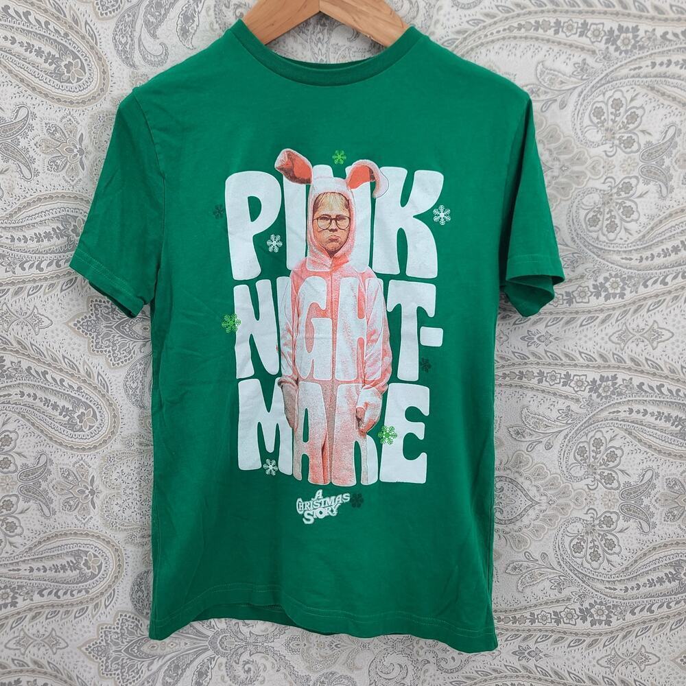 Ralphie Pink Nightmare A Christmas story shirt SZ small festive party